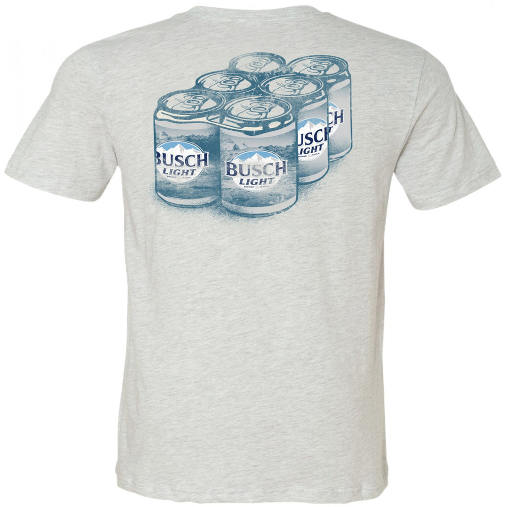 Busch Light Six Pack Front and Back Print T-Shirt Image 2