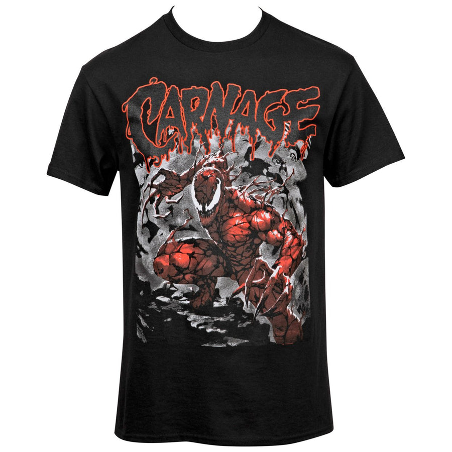 Carnage Character Pounce and Text T-Shirt Image 1