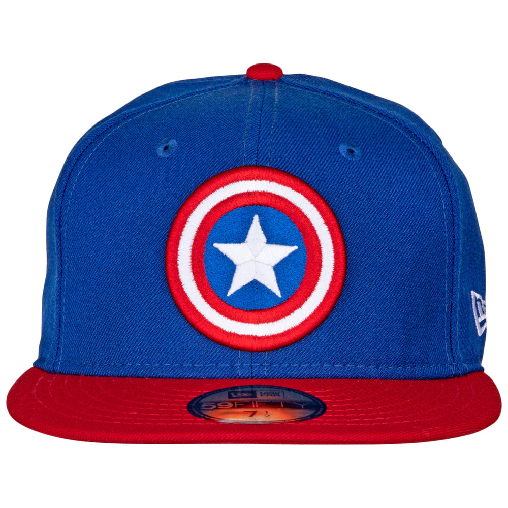 Captain America Shield Blue Wool 59Fifty Fitted Cap Image 2