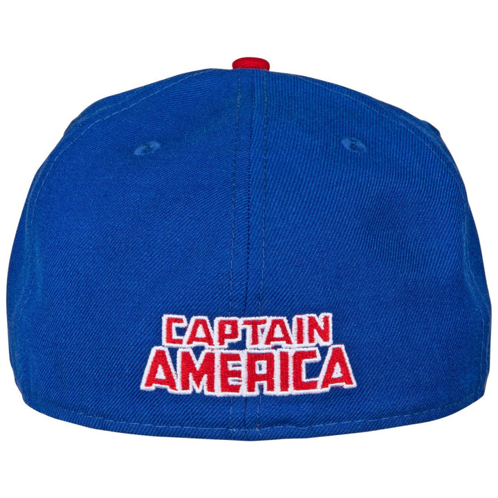 Captain America Shield Blue Wool 59Fifty Fitted Cap Image 3