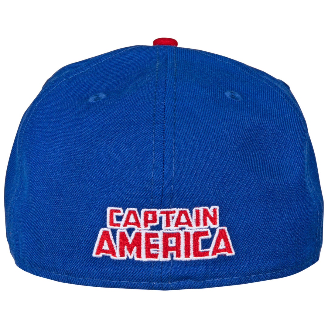 Captain America Shield Blue Wool 59Fifty Fitted Cap Image 3