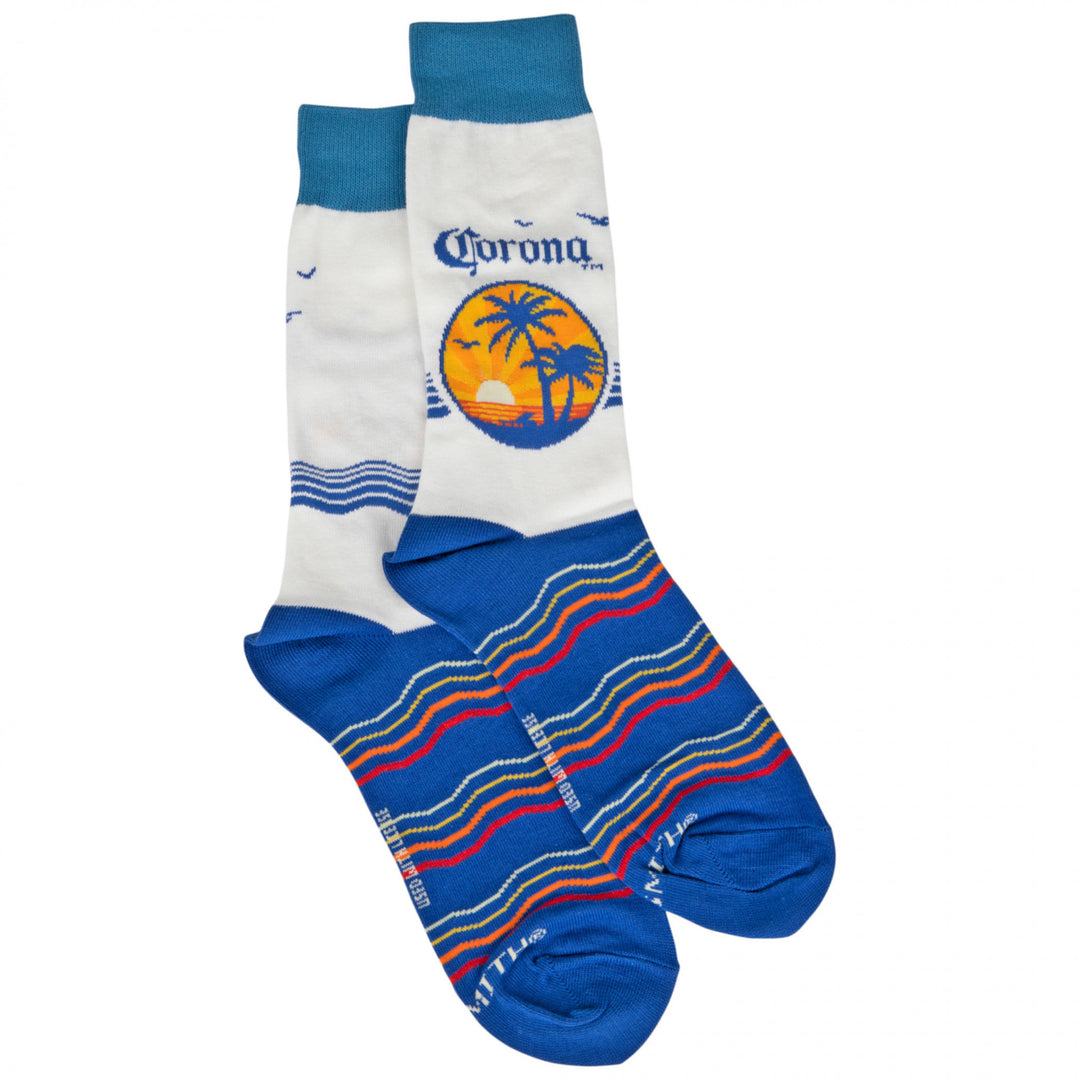 Corona Extra Summer Beach Scene Mens Socks Image 1