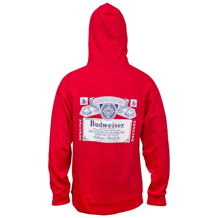 Budweiser Front and Back Print Hoodie Image 2