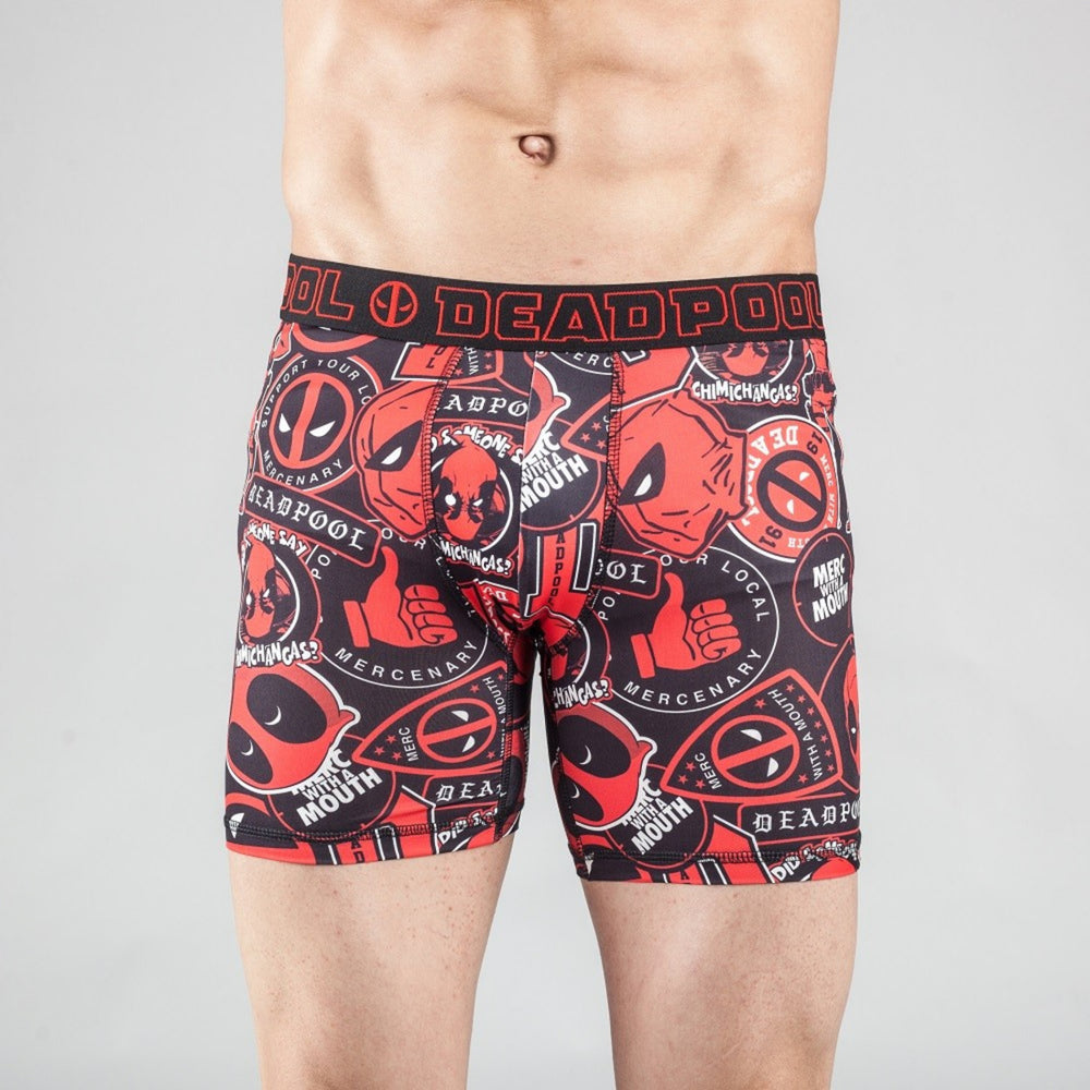 Deadpool Character and Symbols All Over Mens Underwear Boxer Briefs Image 2