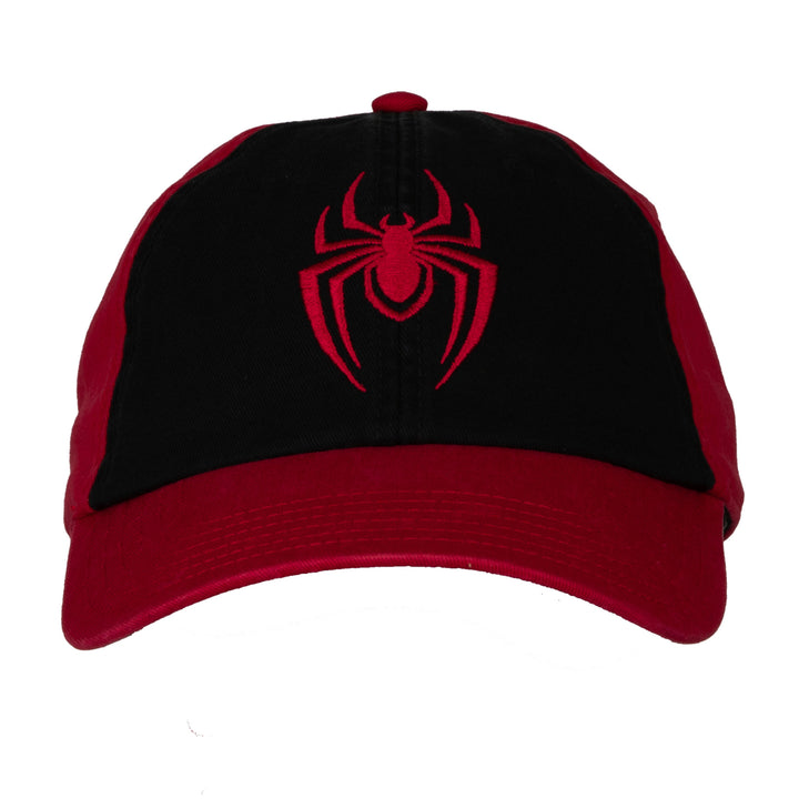 Miles Morales Ultimate Spider-Man Symbol Round Brim Adjustable Dad Hat Image 2