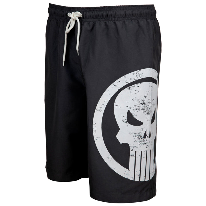 Marvel Comics The Punisher Skull Symbol Board Shorts Image 4