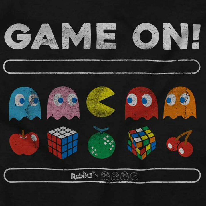 Pac-Man Game On Characters and Fruit Logo T-Shirt Image 6