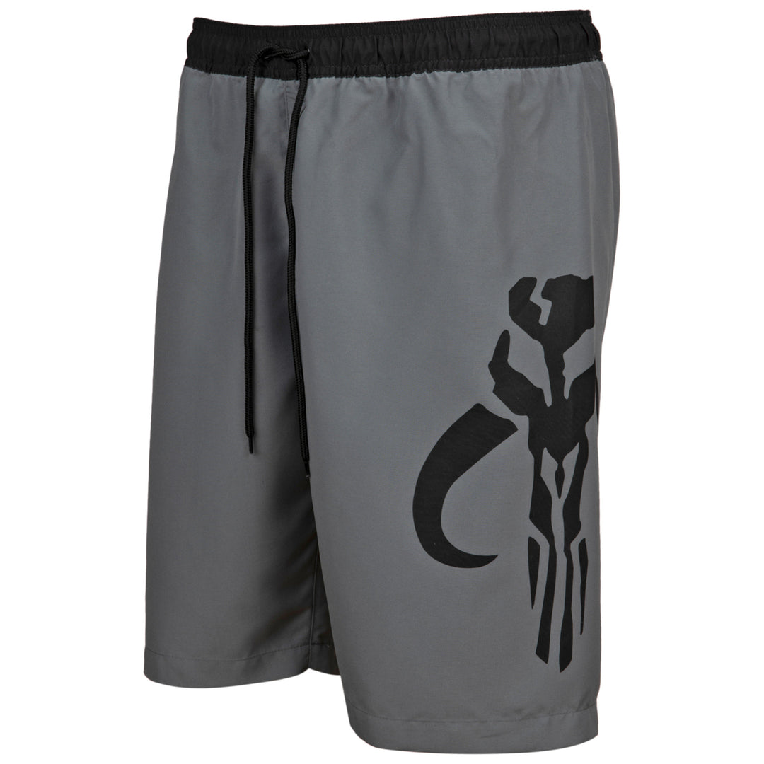 Star Wars The Mandalorian Mythosaur Symbol Board Shorts Image 4