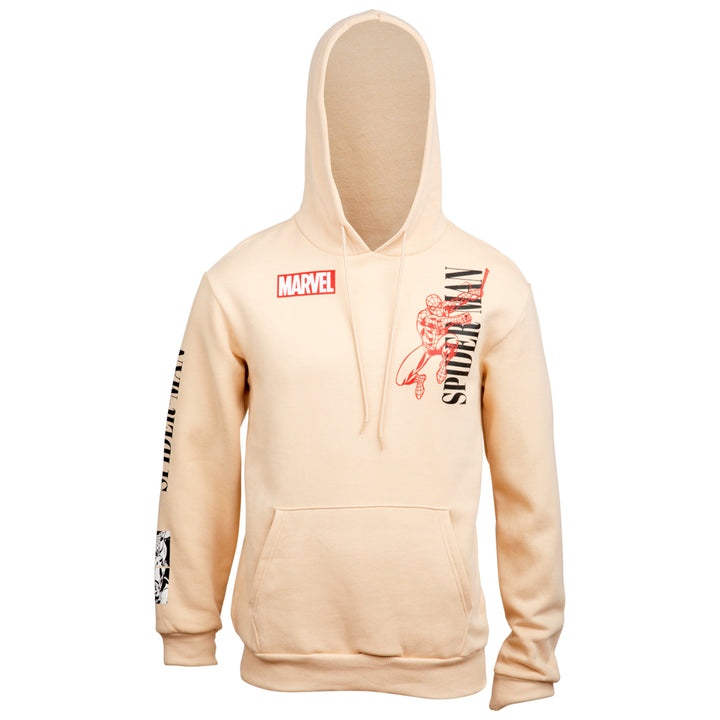 Spider-Man Character And Text Hoodie With Back And Sleeve Print Image 4