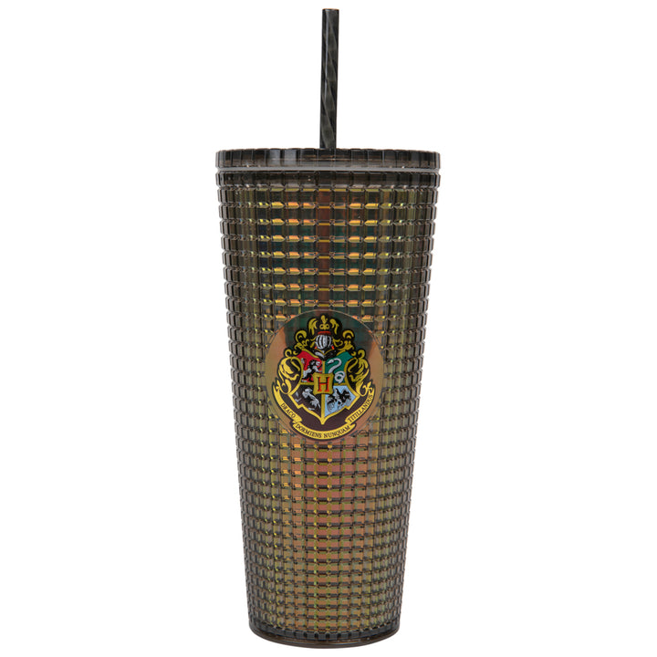 Harry Potter Hogwarts Symbol Diamond Travel Mug with Straw Image 1
