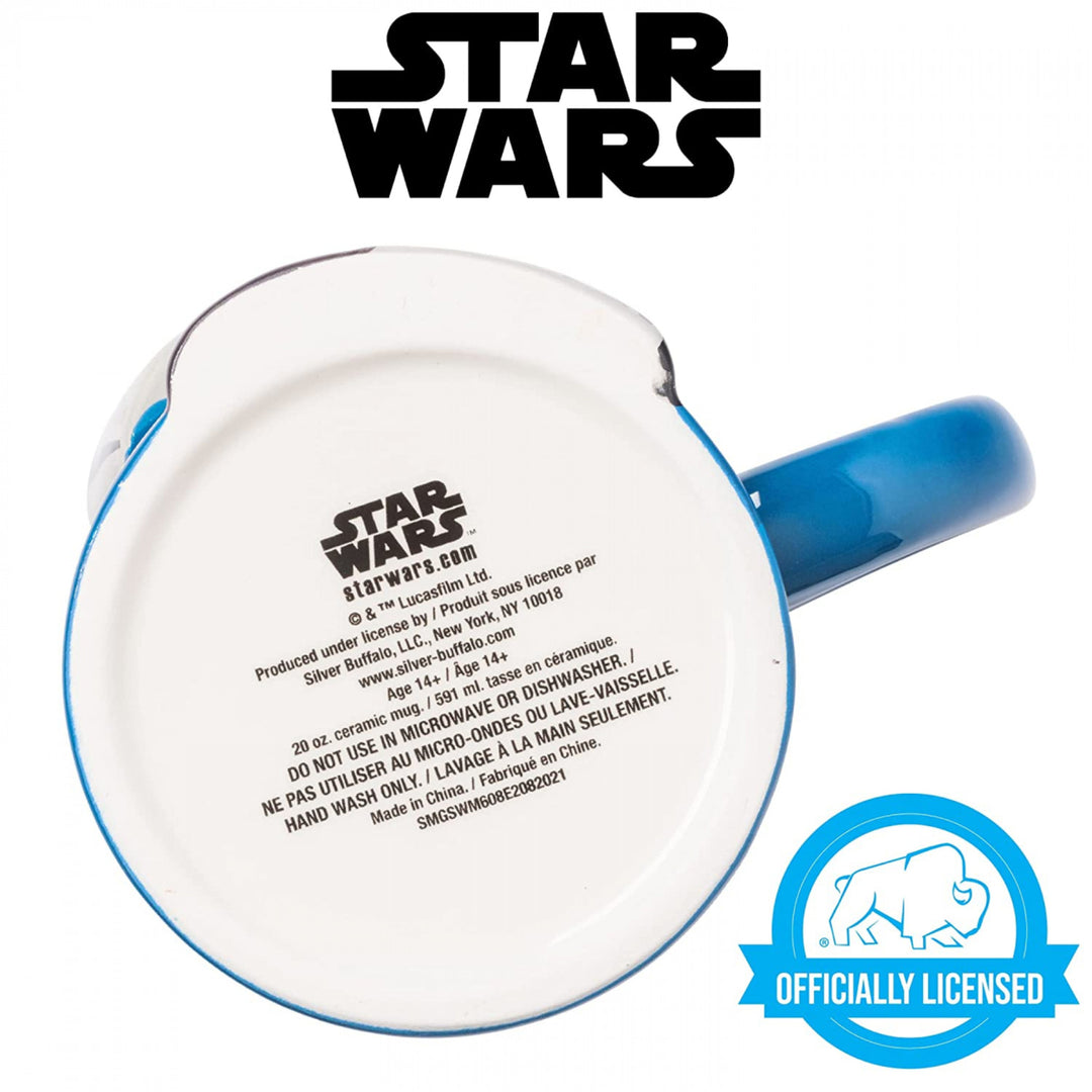 Star Wars The Mandalorian Grogu and Dinn Djarin 2PK 3D Ceramic Mug Set Image 4