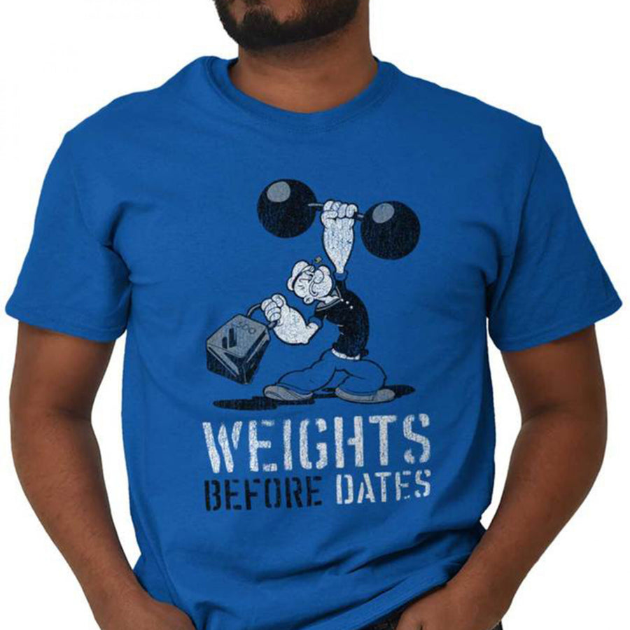Popeye The Sailor Man Character Weights Before Dates T-Shirt Image 1
