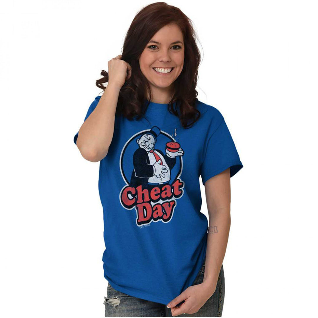 Popeye The Sailor Wimpy Character Cheat Day T-Shirt Image 2