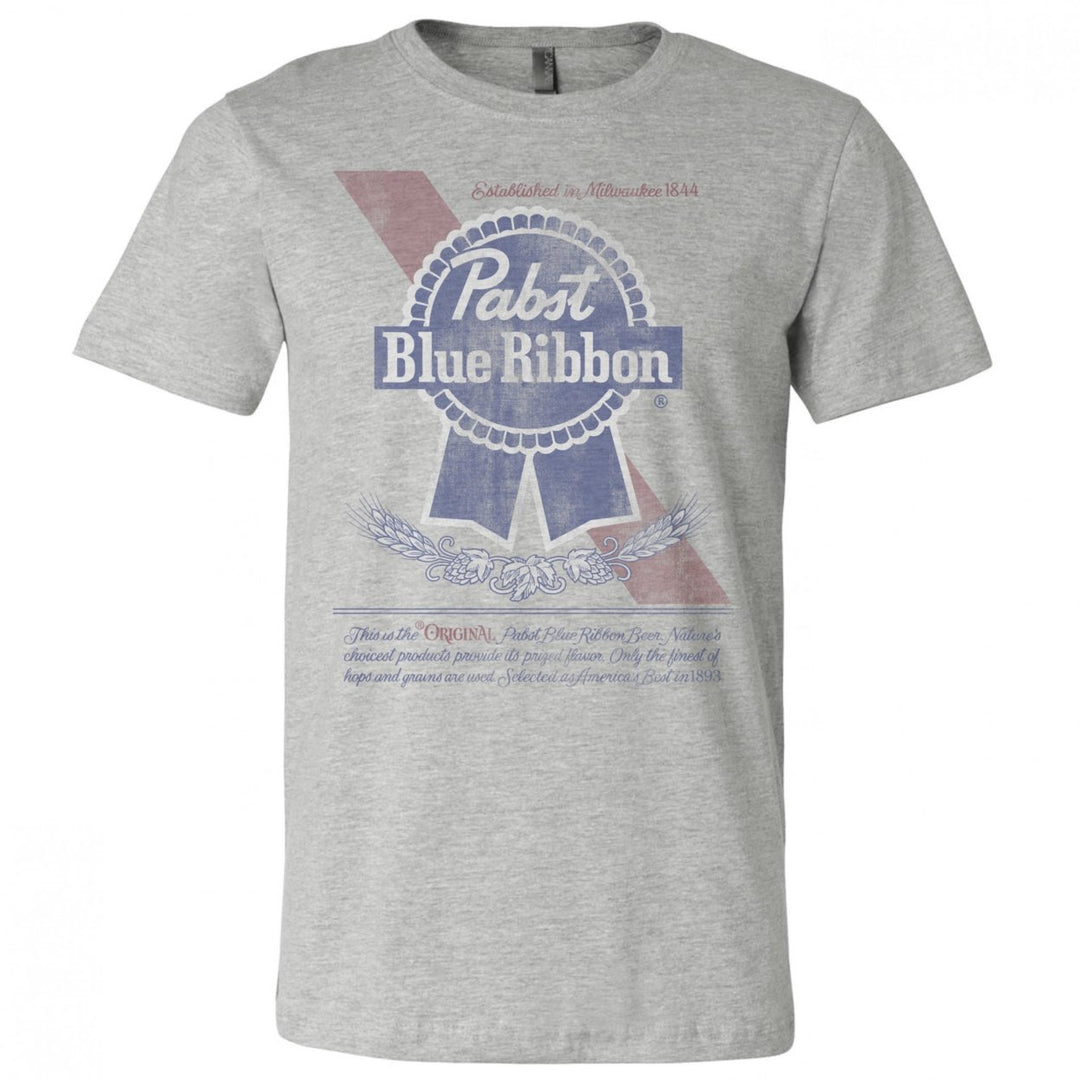 Pabst Blue Ribbon Distressed Logo T-Shirt Image 1