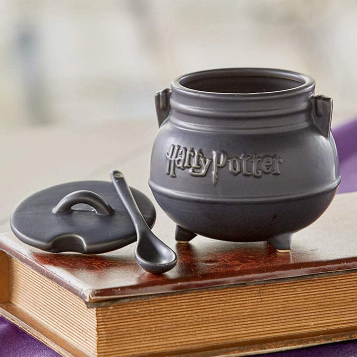 Harry Potter Iron Cast Style Cauldron Ceramic Mug w/ Spoon Image 3
