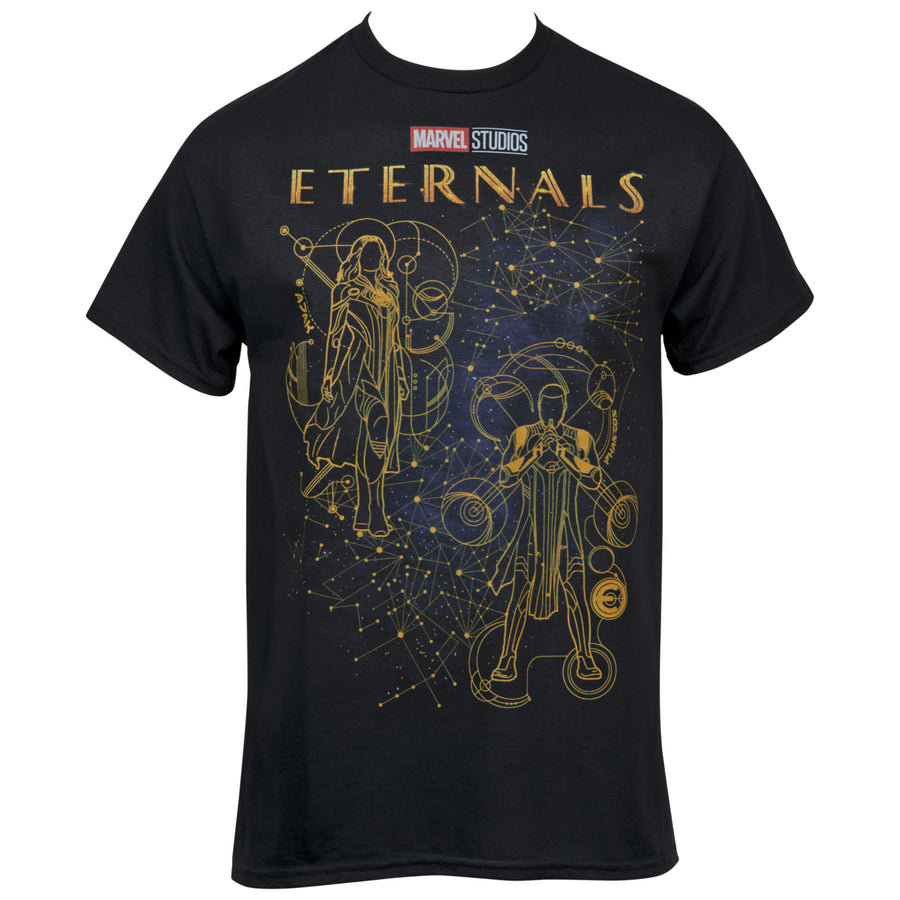 Marvel The Eternals Celestial Forms Constellations w/ Text T-Shirt Image 1