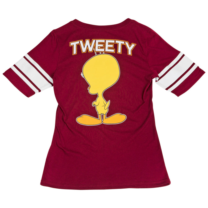 Looney Tunes Tweety Bird Front and Back Print Womens T-Shirt Image 3