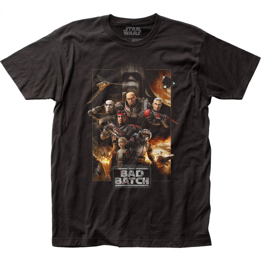 Star Wars The Clone Wars The Bad Batch Characters T-Shirt Image 1