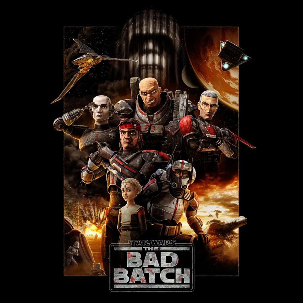 Star Wars The Clone Wars The Bad Batch Characters T-Shirt Image 2