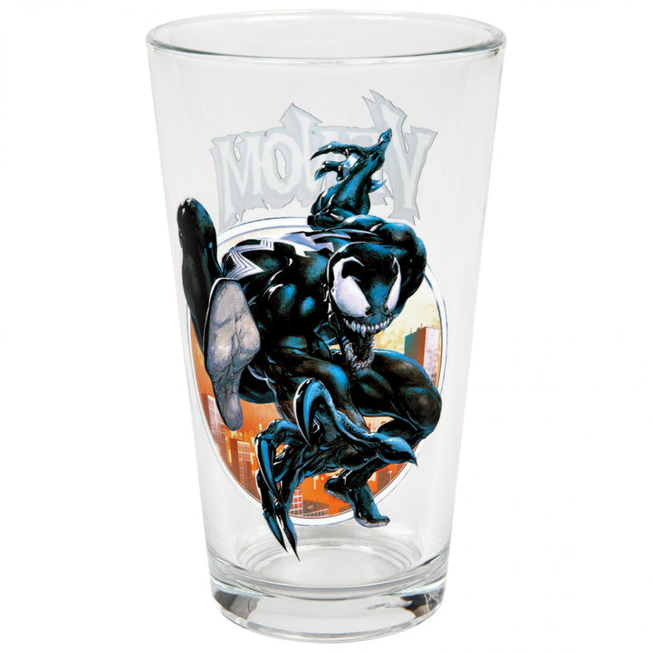 Spider-Man Marvel Comics Classic Venom Character Toon Tumbler Pint Glass Image 1