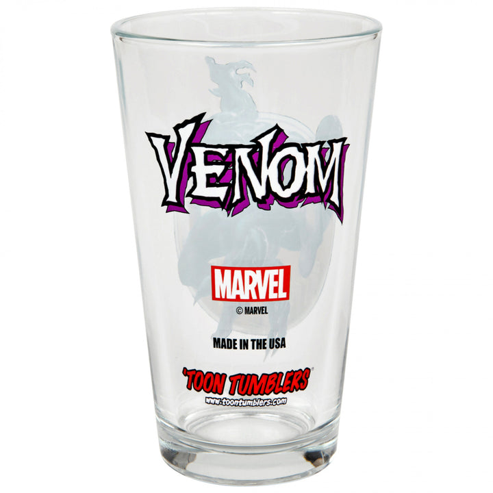 Spider-Man Marvel Comics Classic Venom Character Toon Tumbler Pint Glass Image 2