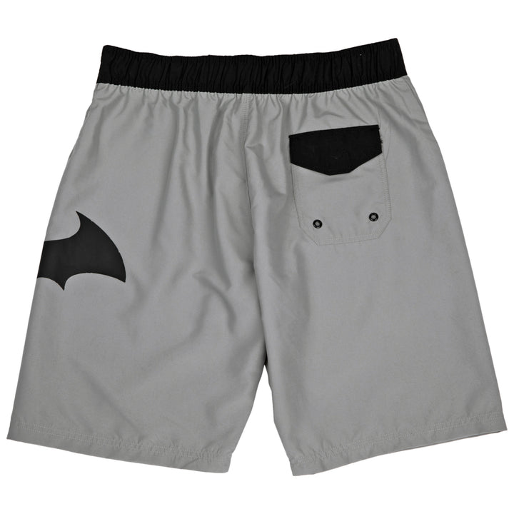 Batman Hush Symbol Heather Grey Board Shorts Image 2