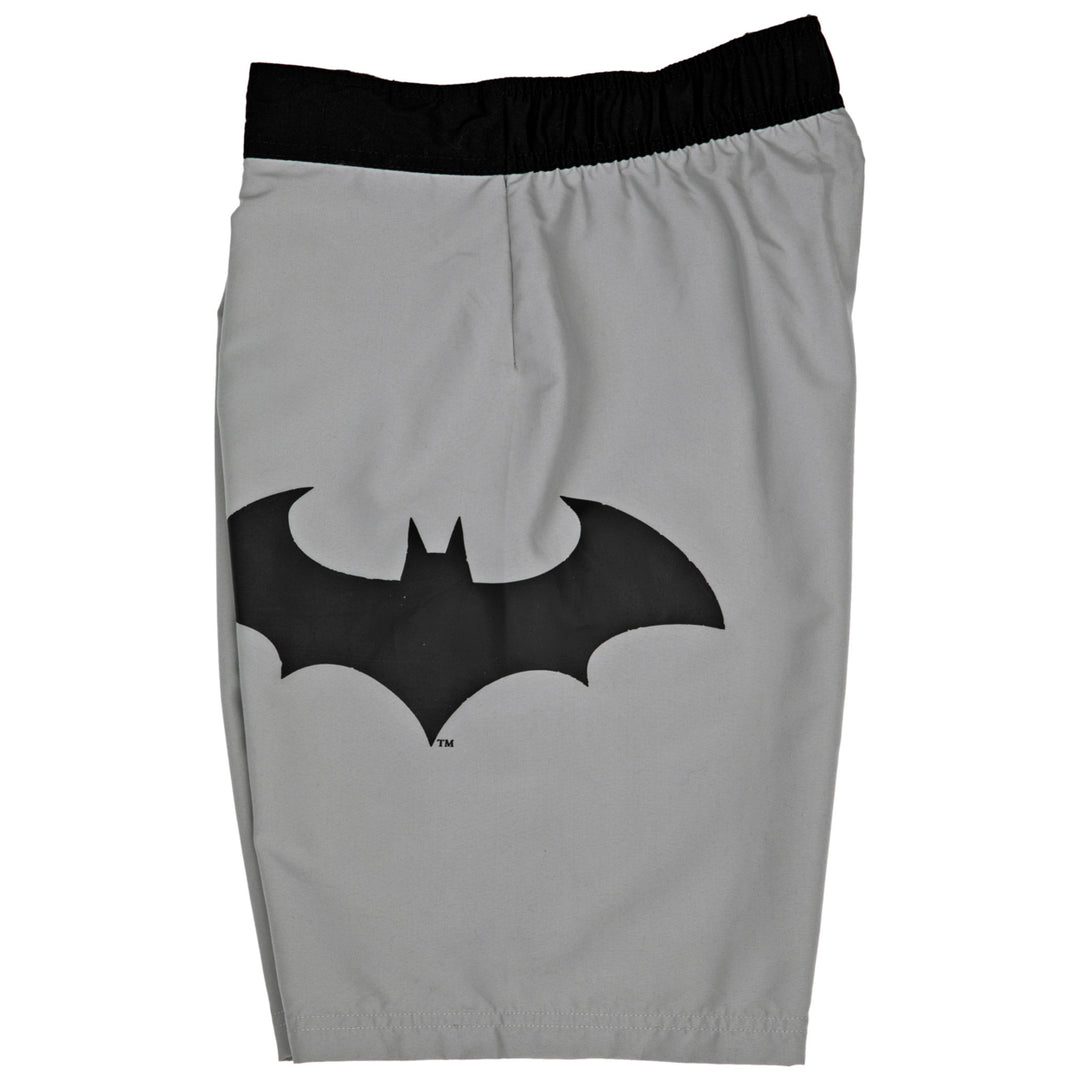 Batman Hush Symbol Heather Grey Board Shorts Image 3