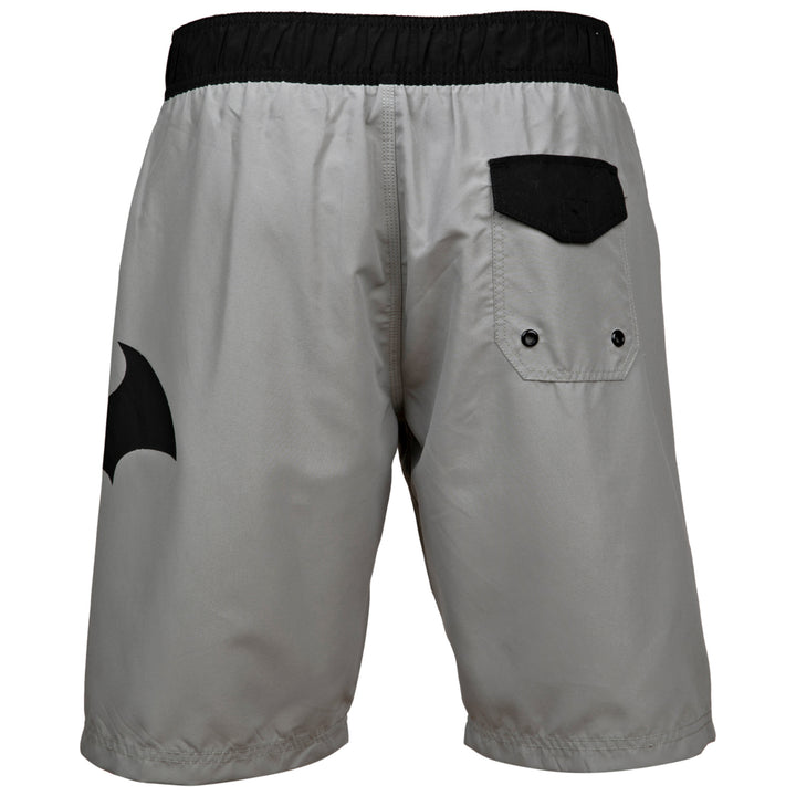 Batman Hush Symbol Heather Grey Board Shorts Image 7