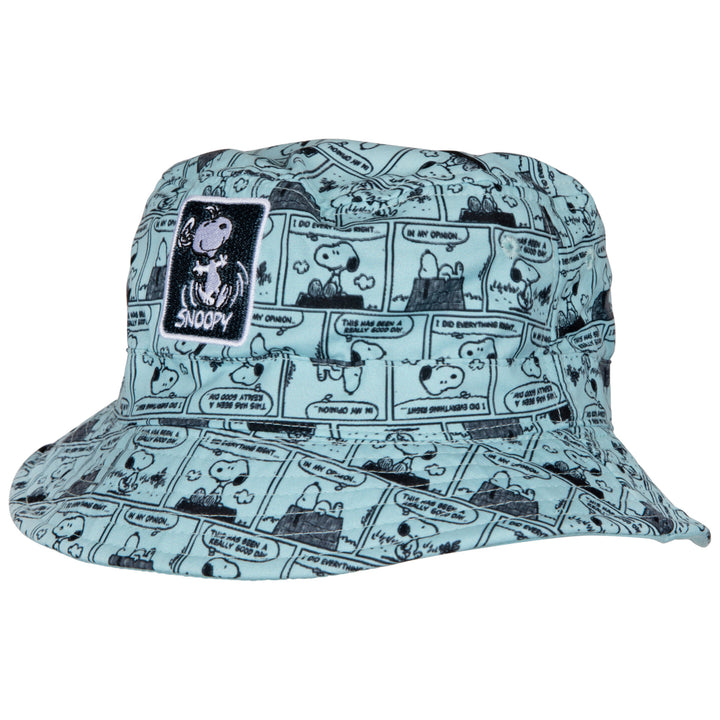 Peanuts Snoopy Dog Comic Panel Print Bucket Hat Image 2