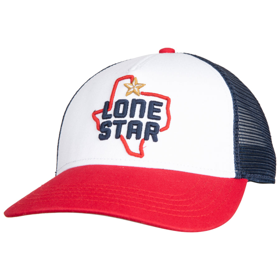 Lone Star Beer Texas State Logo Snapback Flat Bill Hat Image 1