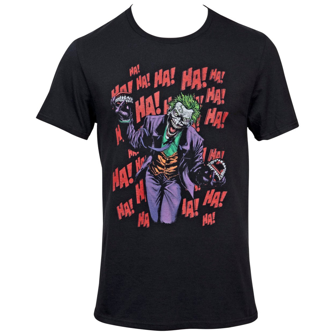 DC Comics Batman Joker Character with HA! HA! HA! All Over T-Shirt Image 1