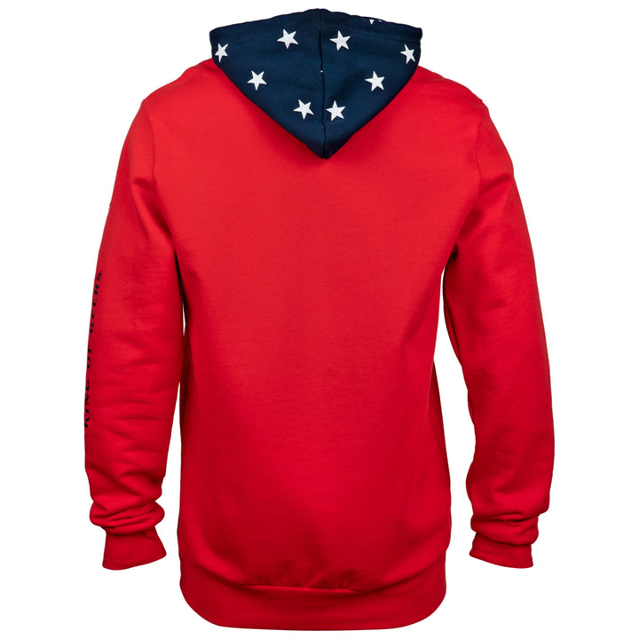 Budweiser Bottle Label and Patriotic Stars Hoodie Image 8