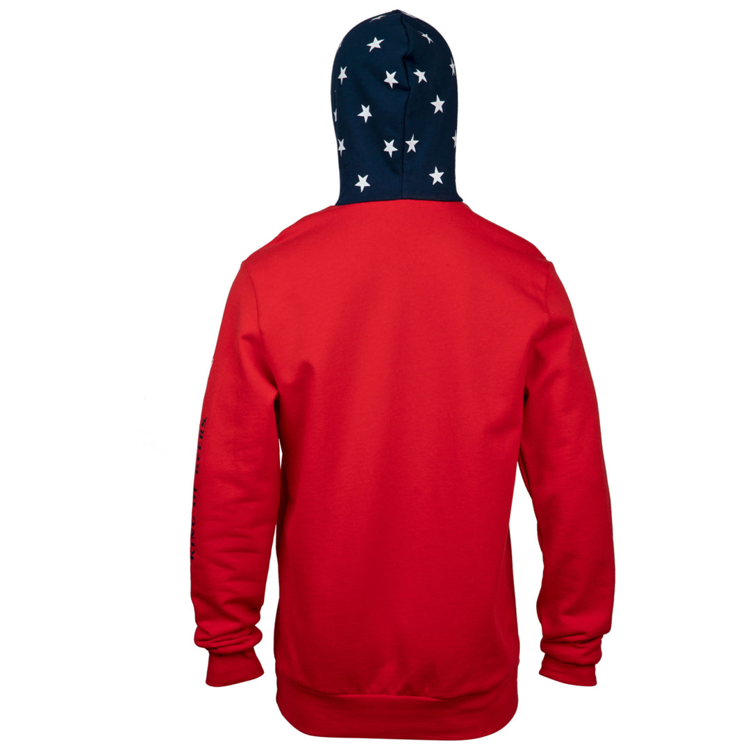 Budweiser Bottle Label and Patriotic Stars Hoodie Image 9