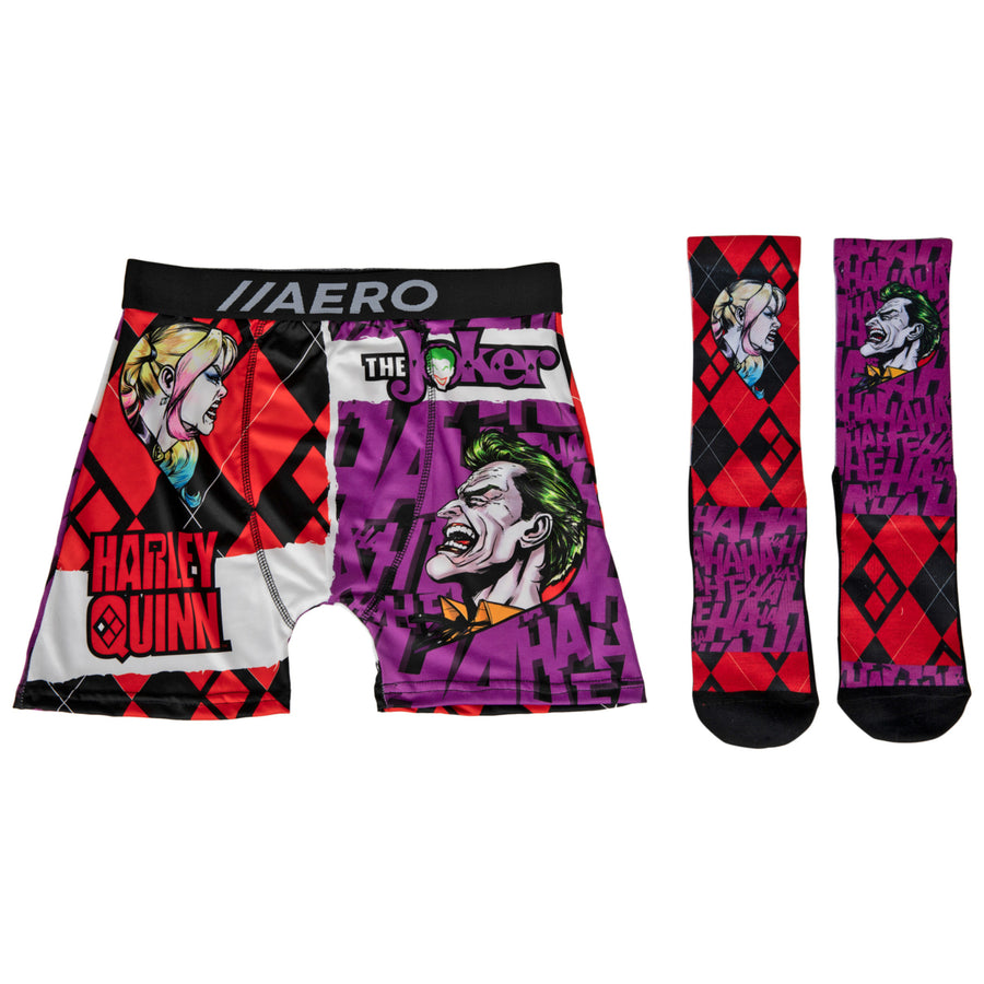 Joker Vs Harley Quinn Aero Boxer Briefs Underwear and Sock Set Image 1