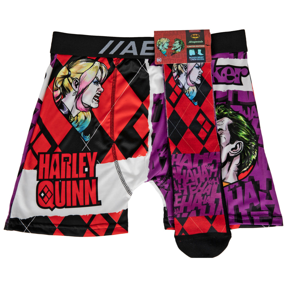 Joker Vs Harley Quinn Aero Boxer Briefs Underwear and Sock Set Image 2