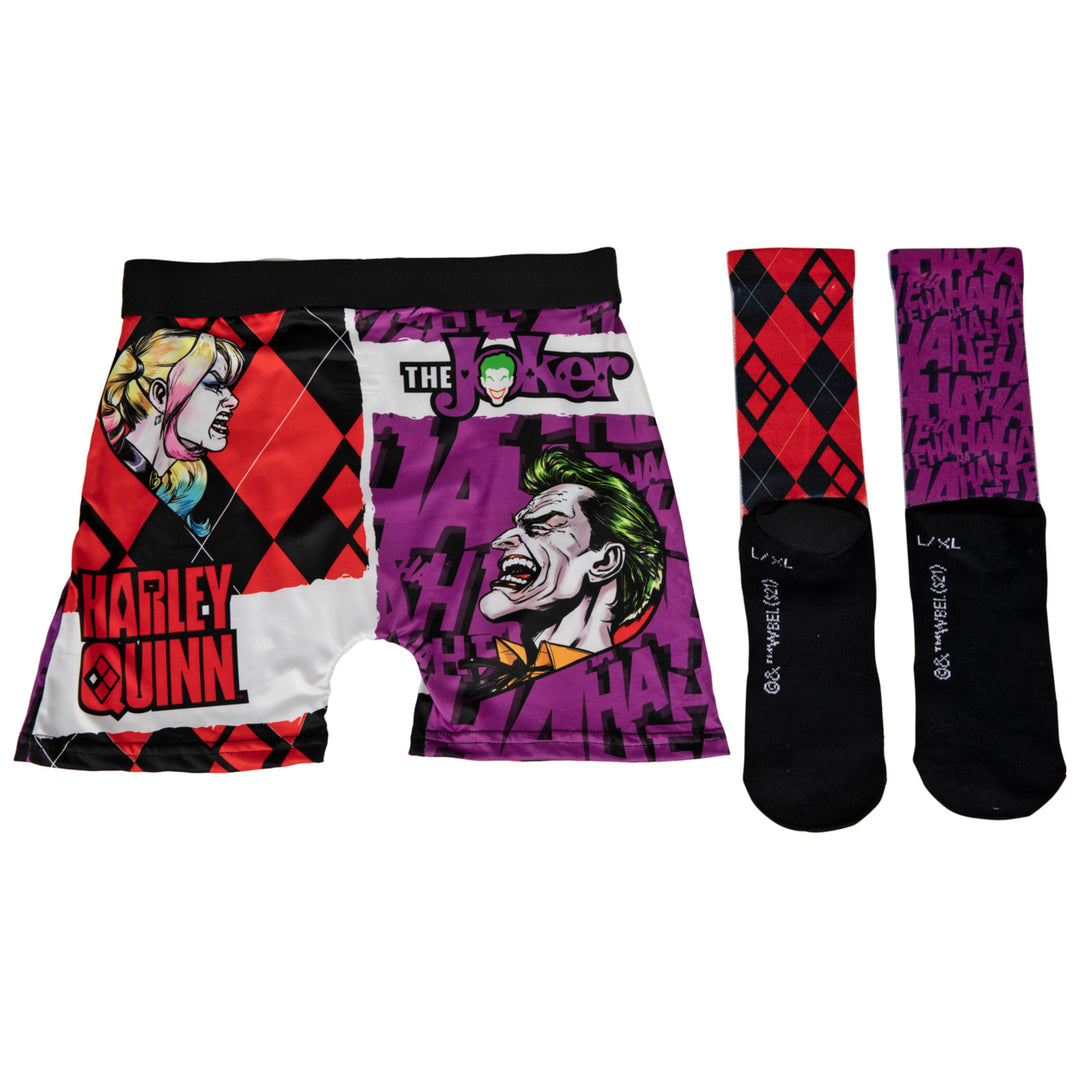 Joker Vs Harley Quinn Aero Boxer Briefs Underwear and Sock Set Image 3