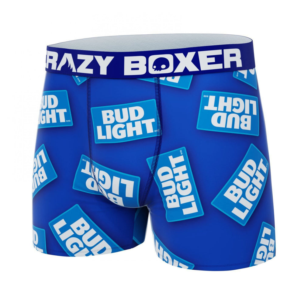 Crazy Boxer Bud Light Repeating Logo Mens Boxer Briefs Image 2