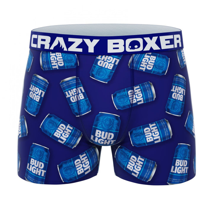 Crazy Boxers Bud Light Cans All Over Print Mens Boxer Briefs Image 1