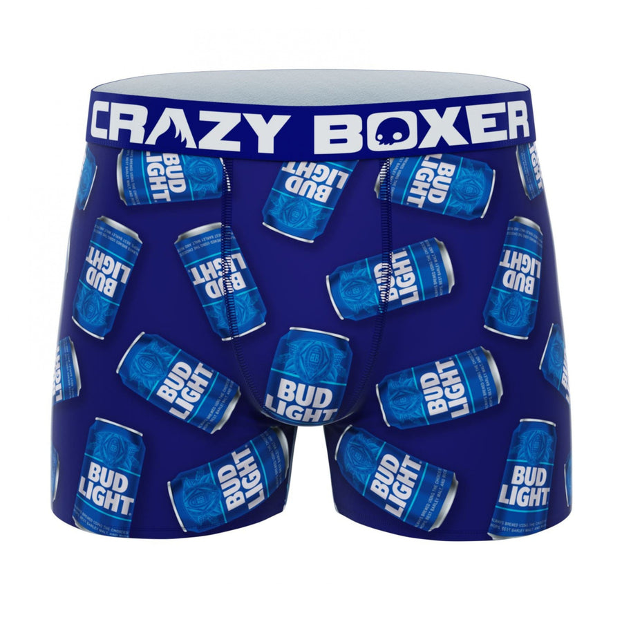 Crazy Boxers Bud Light Cans All Over Print Mens Boxer Briefs Image 1