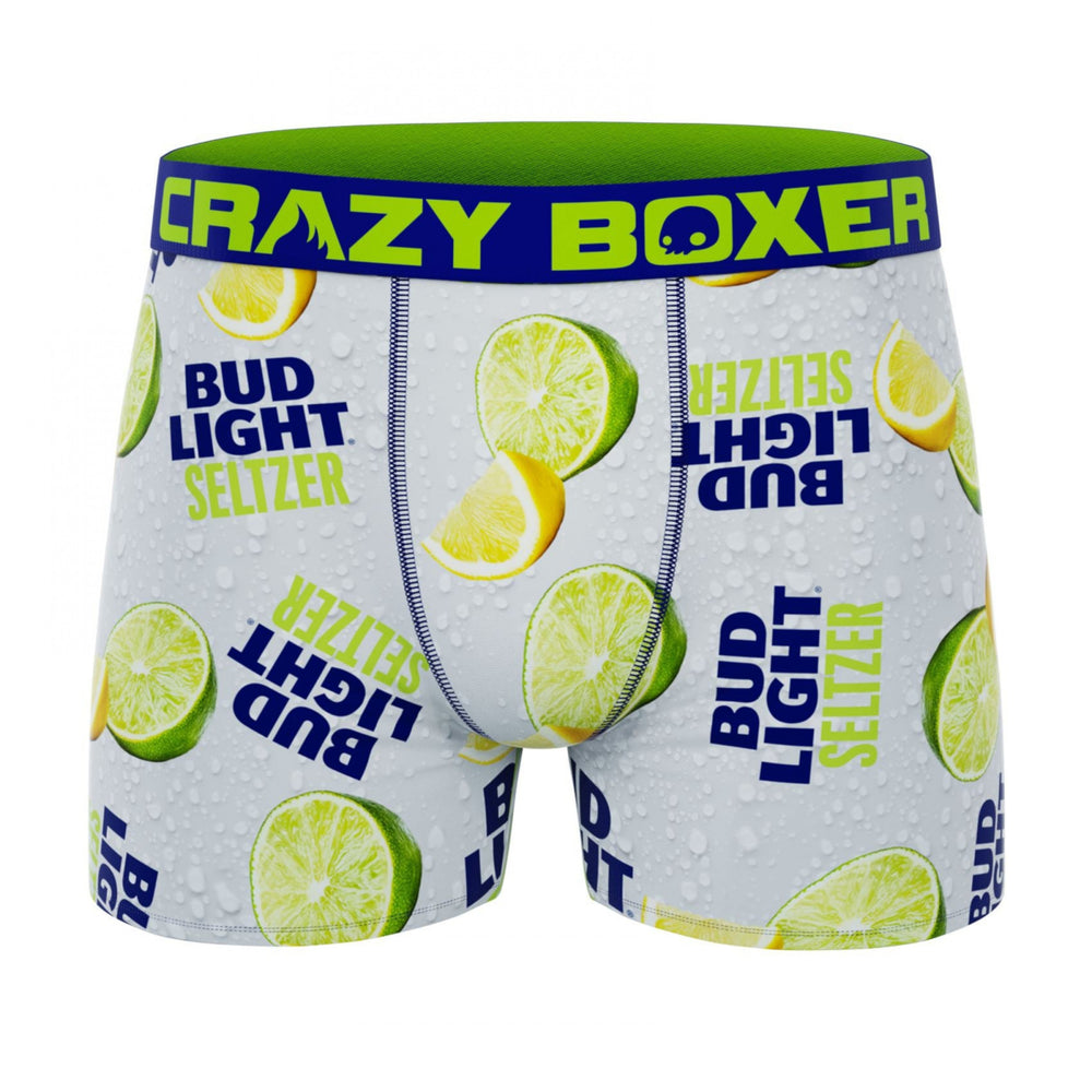 Crazy Boxer Bud Light Lime and Seltzer Logos and Cans Mens Boxer Briefs 2-Pack Image 2