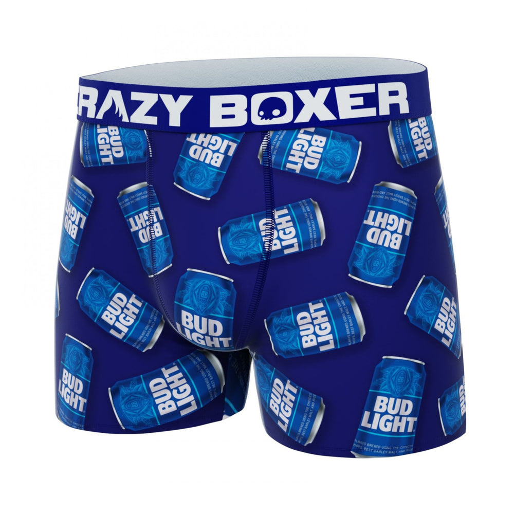 Crazy Boxers Bud Light Cans All Over Print Mens Boxer Briefs Image 2