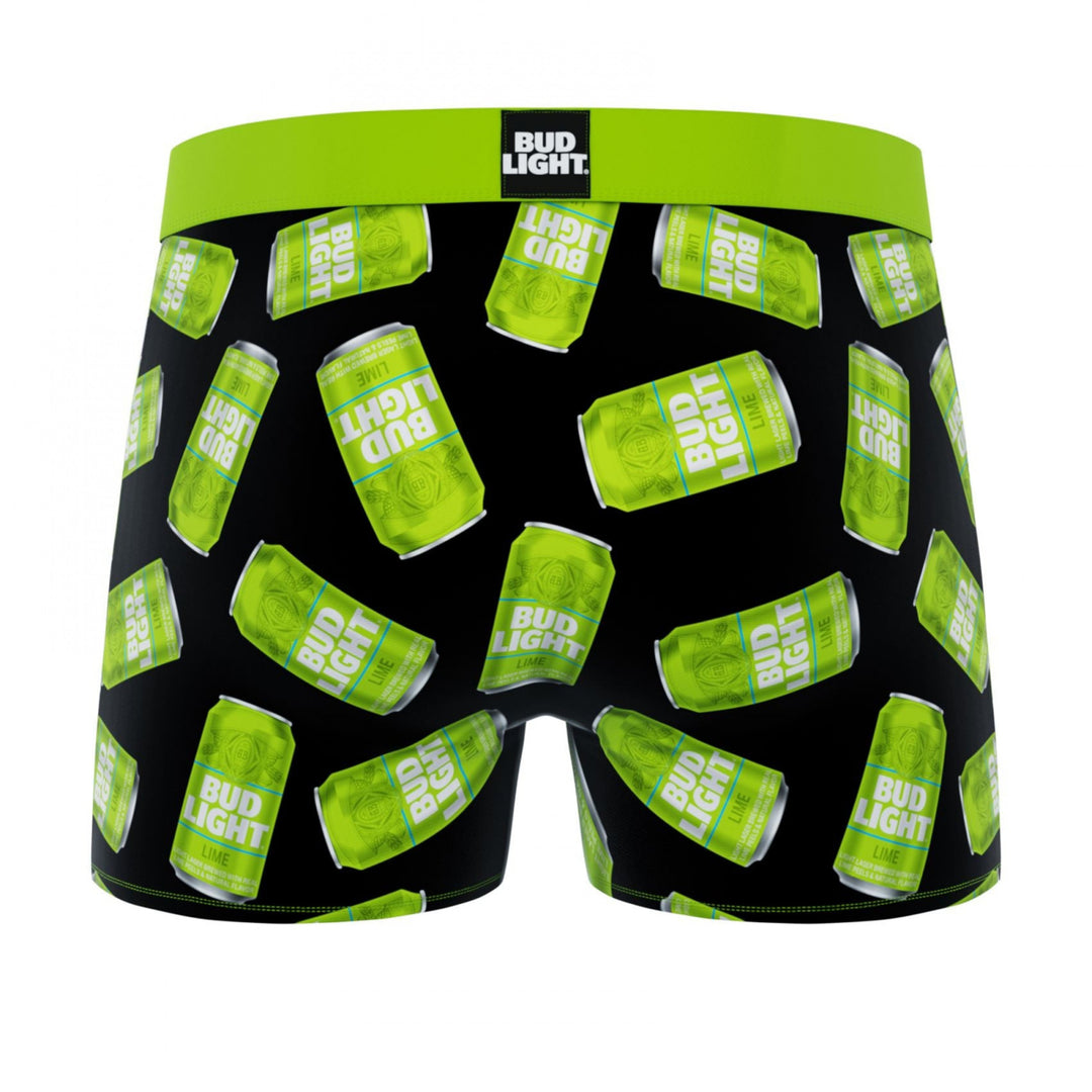 Crazy Boxer Bud Light Lime and Seltzer Logos and Cans Mens Boxer Briefs 2-Pack Image 4