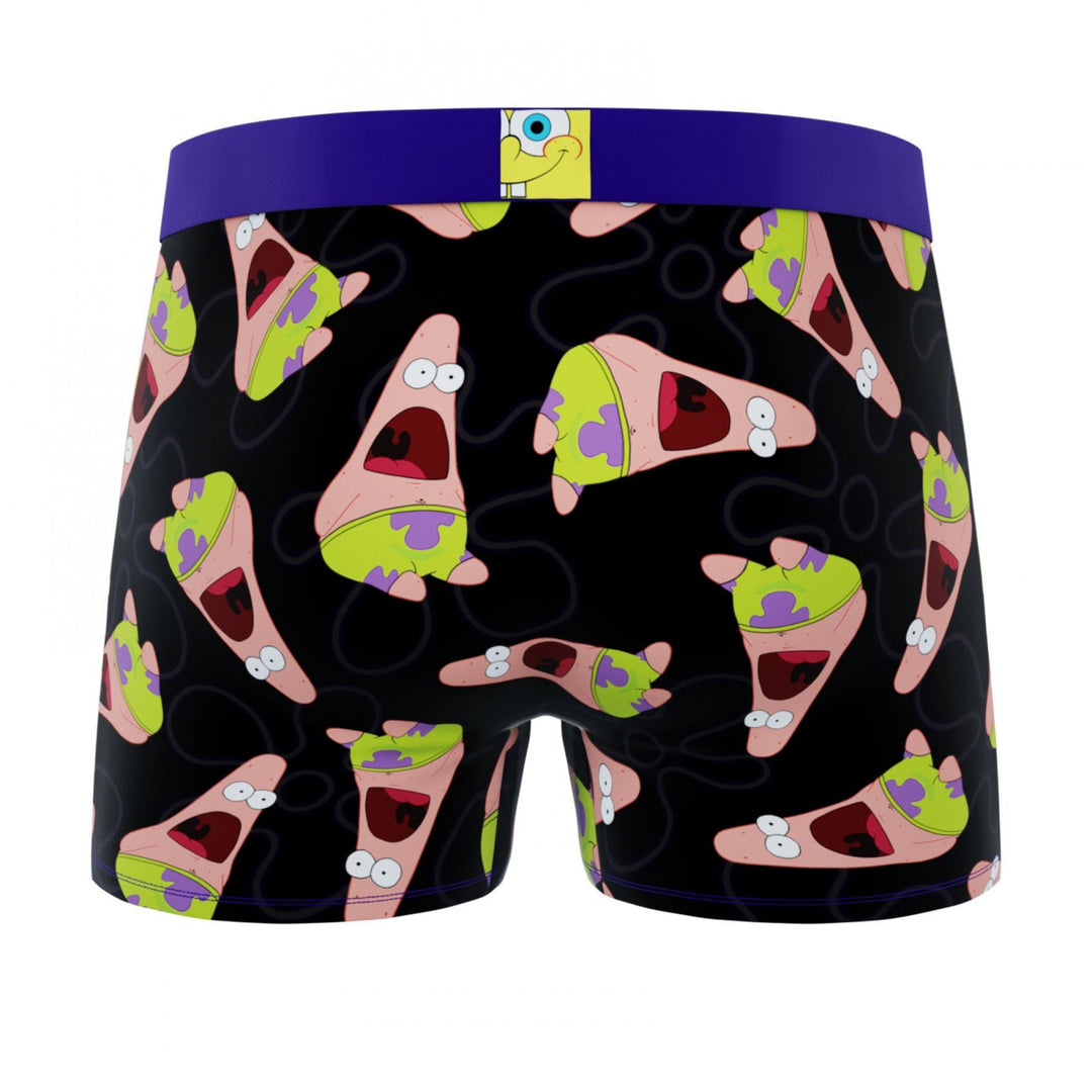 Crazy Boxers SpongeBob SquarePants Movie Surprised Patrick Mens Boxer Briefs Image 3