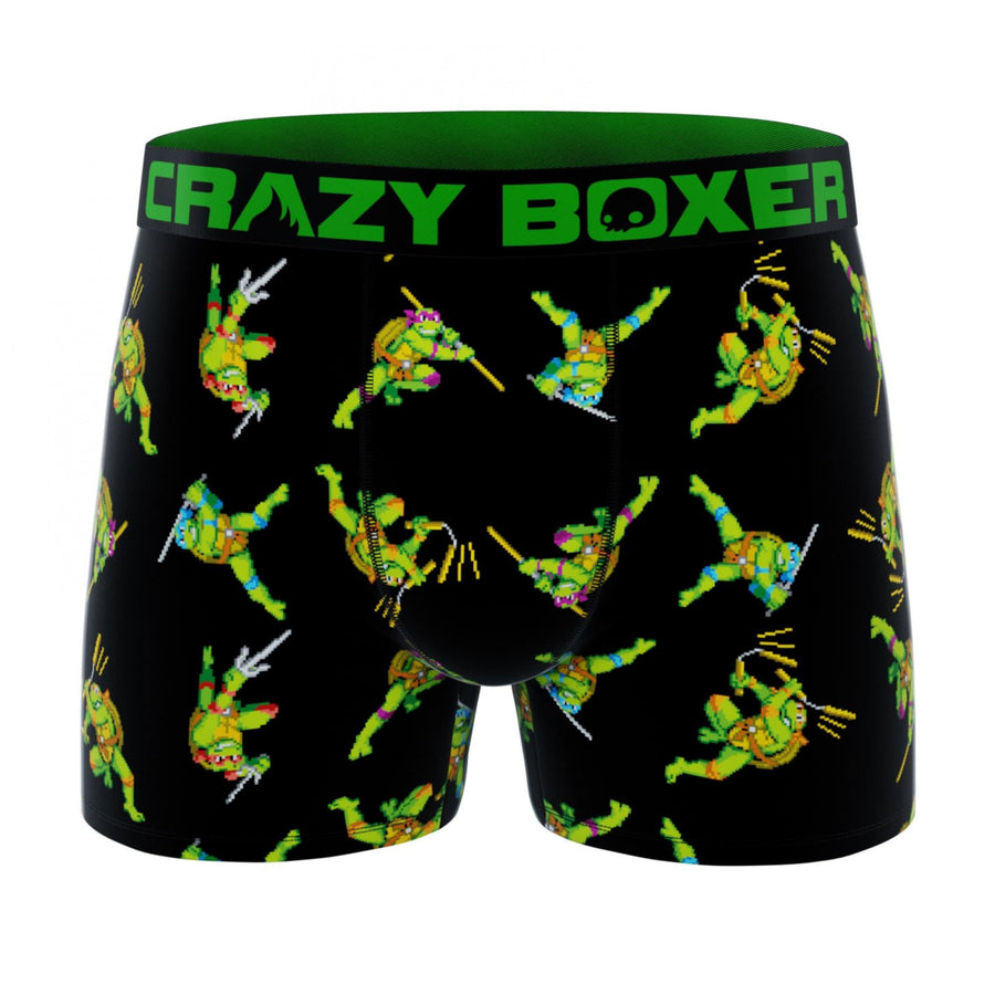 Crazy Boxer Teenage Mutant Ninja Turtles Pixel Sprites All Over Mens Boxer Briefs Image 1