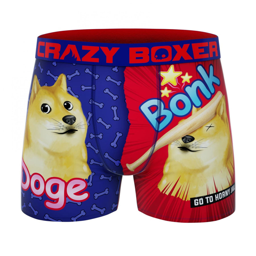 Crazy Boxer Doge Bonk Meme Mens Boxer Briefs Image 1