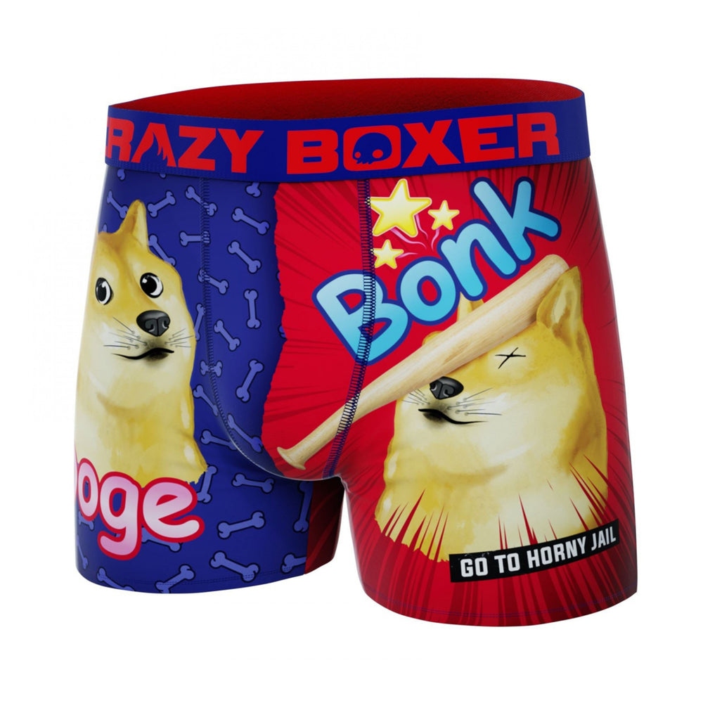 Crazy Boxer Doge Bonk Meme Mens Boxer Briefs Image 2