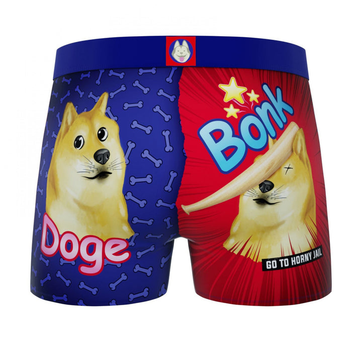 Crazy Boxer Doge Bonk Meme Mens Boxer Briefs Image 3