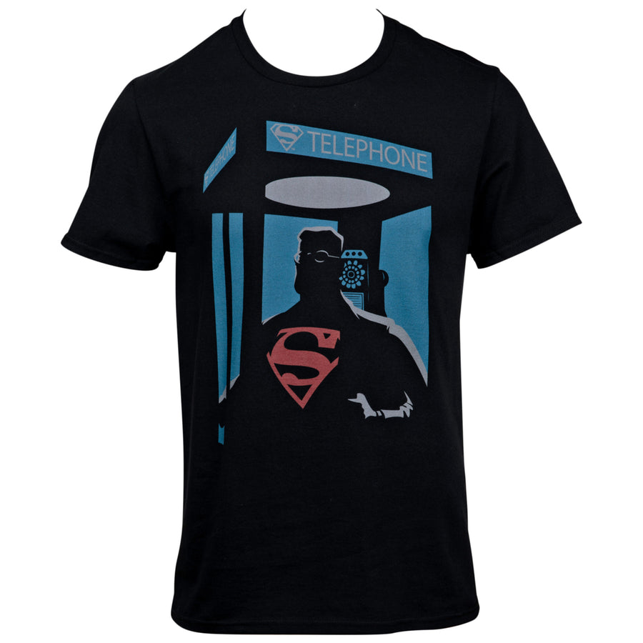 DC Comics Superman Telephone Booth Silhouette Classic T-Shirt Image 1