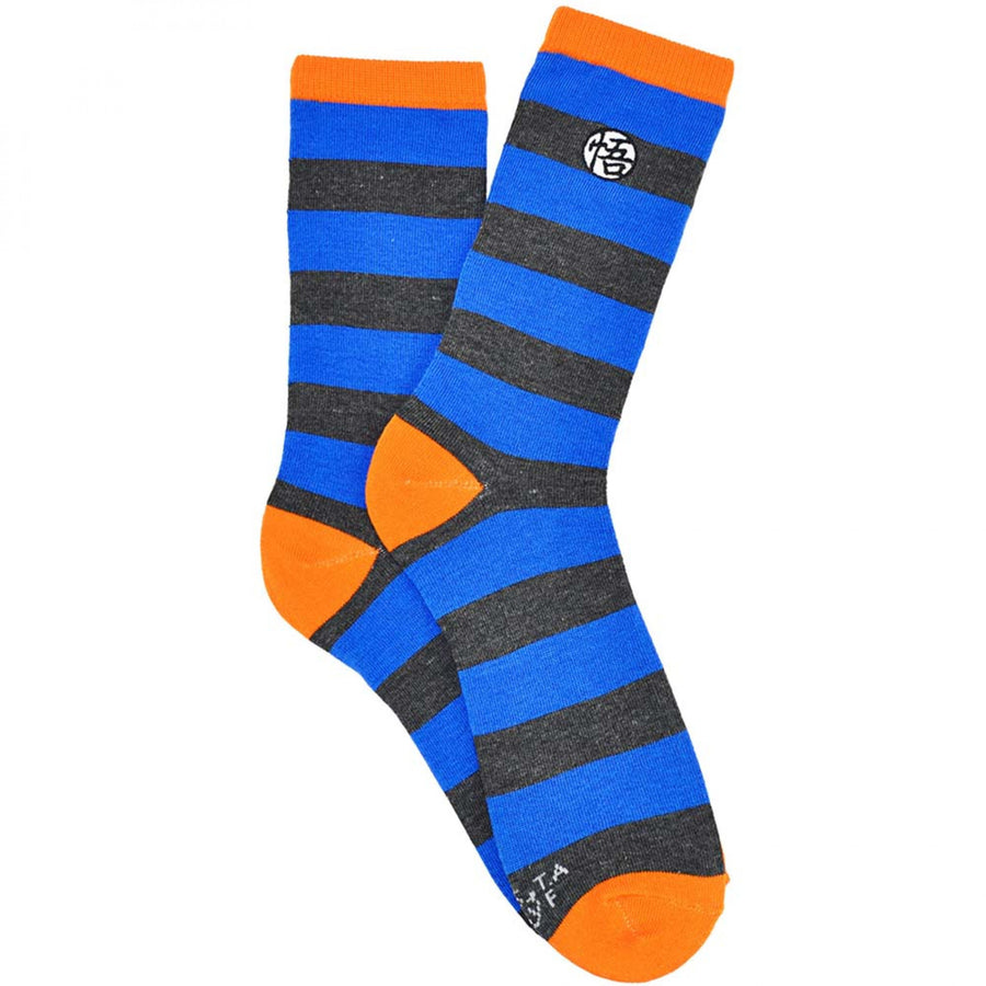 Dragon Ball Super Embroidered Rugby Stripe Crew Socks Image 1