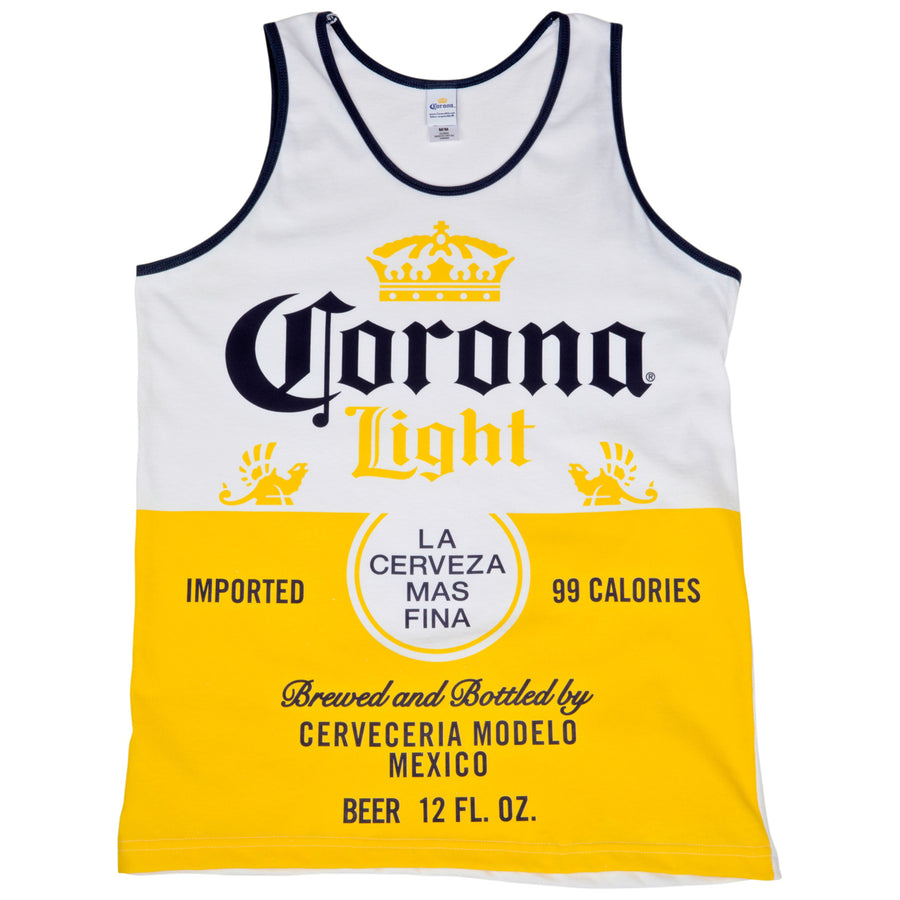Corona Light Beer Label Design Tank Top Image 1